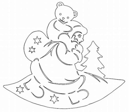 Новогодние трафареты на окн