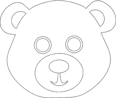 Маска медведя шаблон