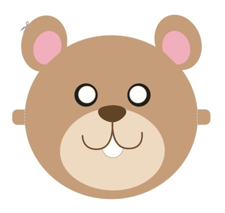 Маска панды для раскрашивания