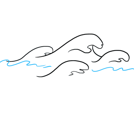 Волны карандашом
