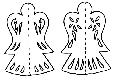 Симметричное вырезание новый год