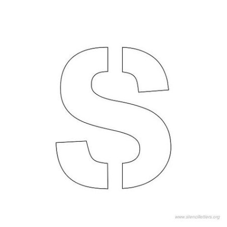 Буква s трафарет для вырезания