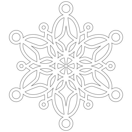 Трафереты снежиное длявырезания