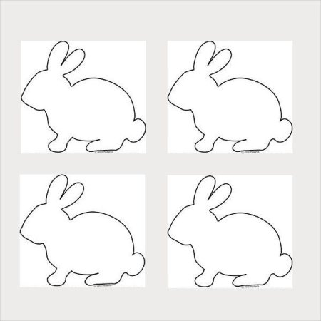 Трафарет зайца для вырезания