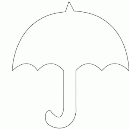 Трафарет зонтика для вырезания