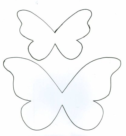 Бабочка шаблон для печати