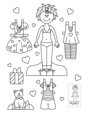 Трафареты куклы из бумаги (44 фото)