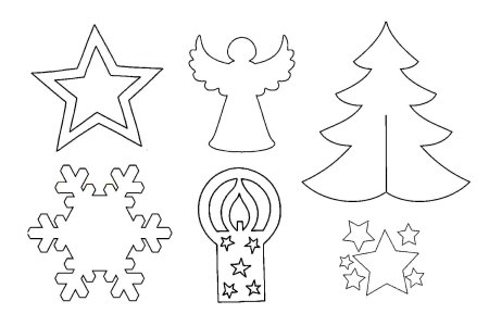 Фигурки для вырезания на новый год