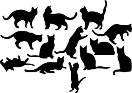 Трафареты котов для декора