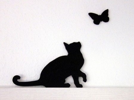 Трафареты кошек для вырезания из бумаги на стену (40 фото)
