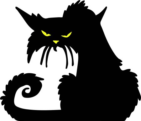 Трафарет кошек для Хэллоуина