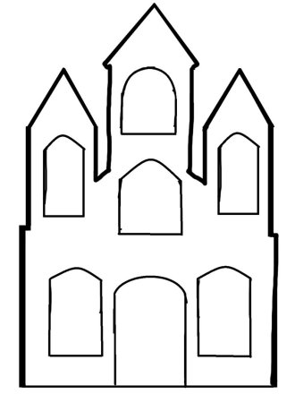 Домик трафарет