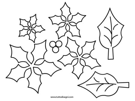 Трафарет цветка пуансетии