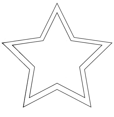 Четырехконечная звезда трафарет