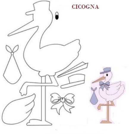 Аист из фетра выкройки