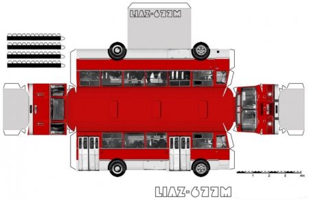 Развертка автобус ЛИАЗ 677
