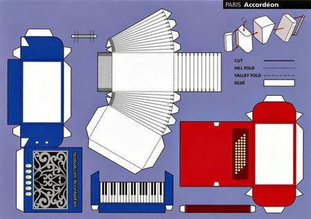 Макет гармошки