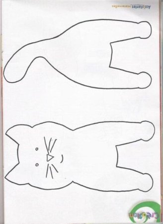 Кот гармошка из бумаги шаблон