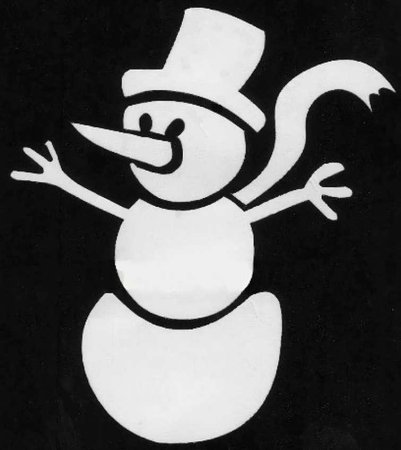 Снеговики для украшения окон