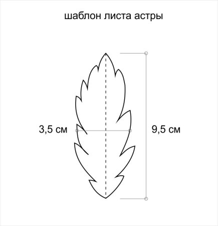 Трафарет Астра из фоамирана