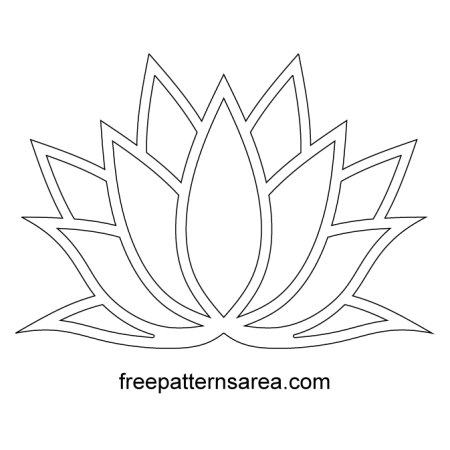 Лотос трафарет