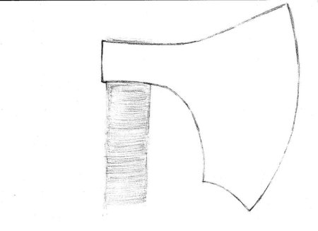 Топорище для топора трафарет