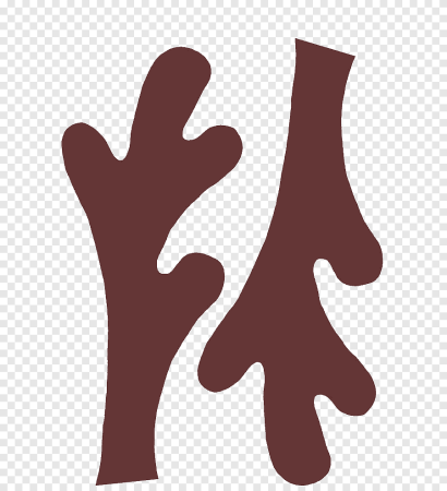 Трафарет "Оленьи рога"