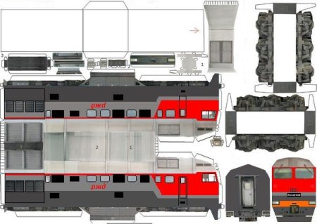 Бумажная модель Локомотива эп2к-032