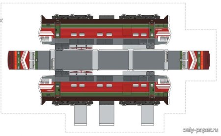 Электровоз чс4т из бумаги