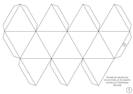 Развертка правильного икосаэдра