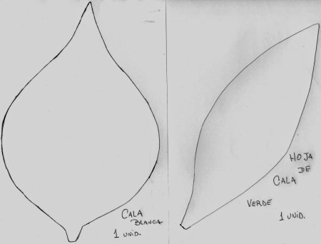 Лепесток каллы трафарет