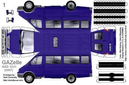 Развертка микроавтобуса Ford Transit