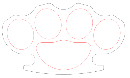 Кастет чертеж