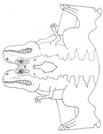 Трафареты динозавра из бумаги (47 фото)