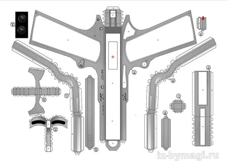 Кольт 1911 развертка из бумаги