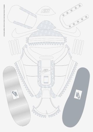 Nike кроссовок лекало