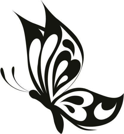 Трафарет бабочки на стену