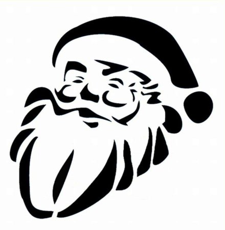 Дед Мороз трафарет