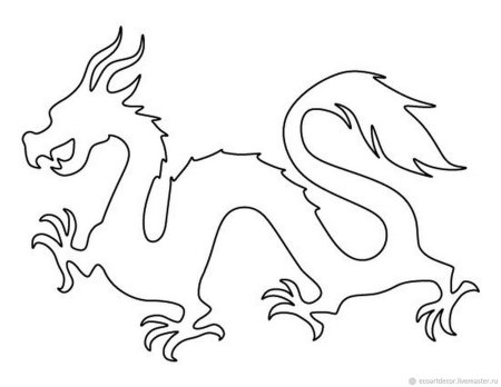 Трафареты для дракона из бумаги (48 фото)
