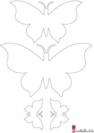 Трафареты объемной бабочки из бумаги (46 фото)