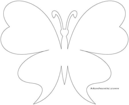 Трафареты красивой бабочки из бумаги (46 фото)