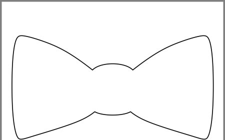 Галстук бабочка трафарет