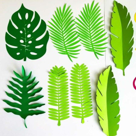 Трафареты тропических листьев из бумаги (48 фото)
