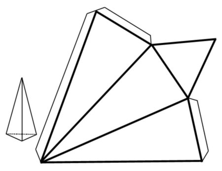 Трафареты для тетраэдра из бумаги (41 фото)