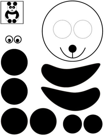 Панда аппликация для детей