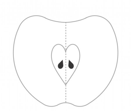 Объемное яблоко из бумаги