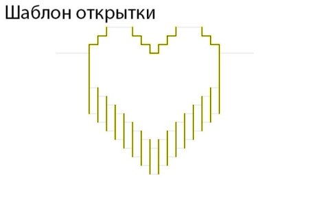 Объемная открытка сердце шаблон