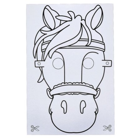 Трафареты маски лошади из бумаги (49 фото)