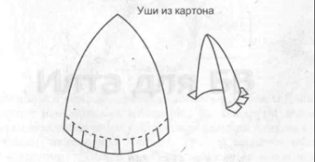 Кошачьи уши из бумаги