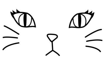 Кошачьи глаза трафарет